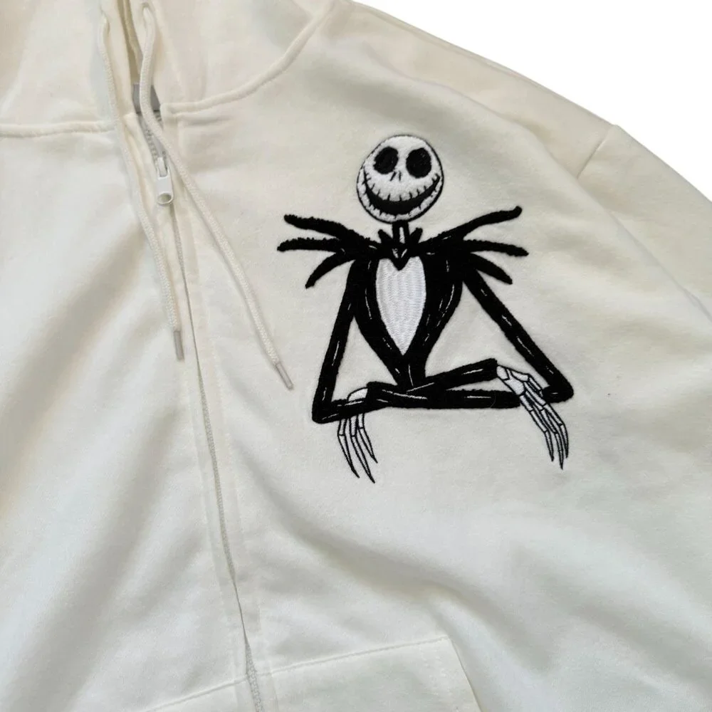 Disney The Nightmare Before Christmas Hoodie Sweatshirt Women's Size XXL Ivory - Picture 3 of 10